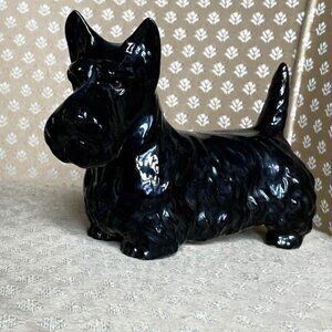 Vintage Beswick England Black Scottie Dog Figure Porcelain Scottish Terrier 6.5"
